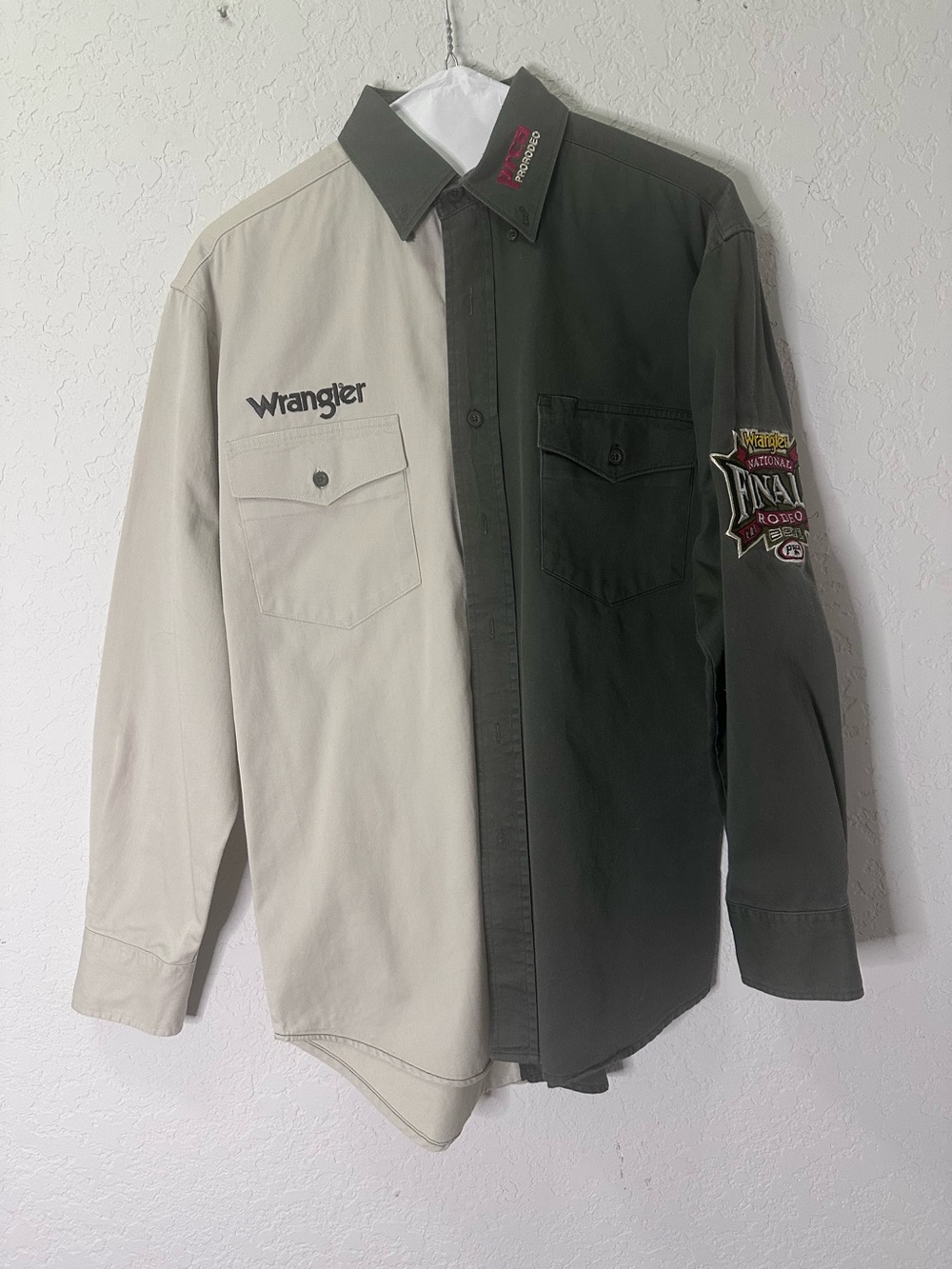 Vintage wrangler, national finals, rodeo shirt.